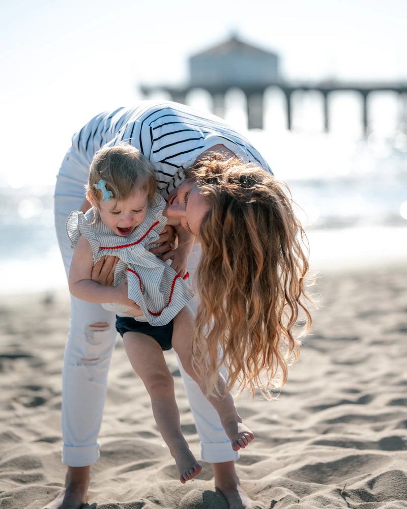 Craig and family on a summer morning at the shore, photo 8. Orange County family photography.